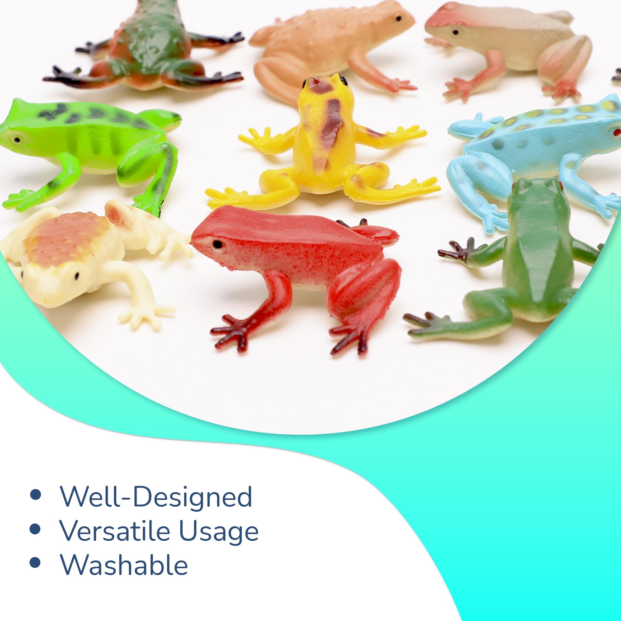 小物 Frog Entervending Frog Toy - 2” Frog Animal Figurines - Mini Frogs for